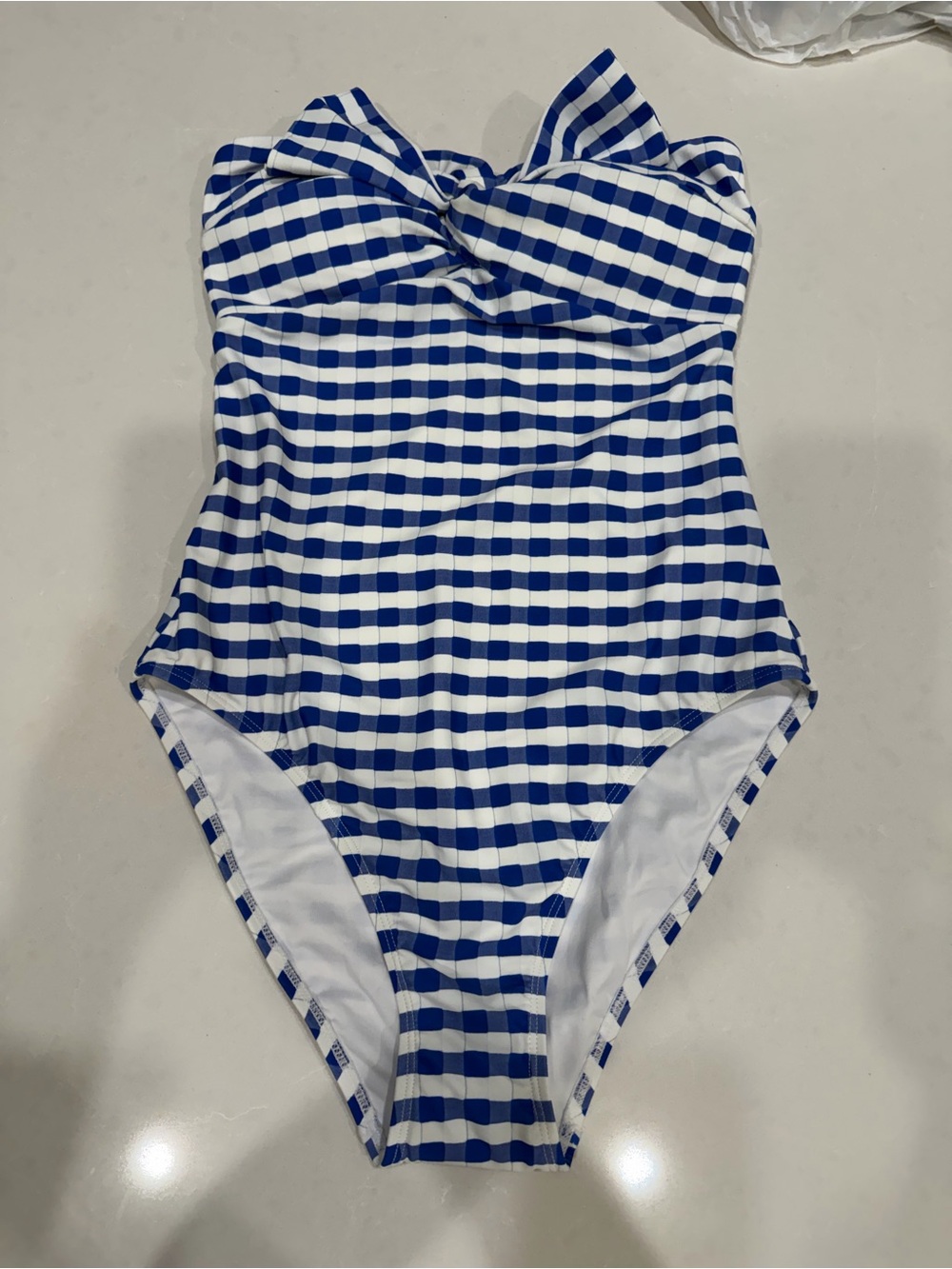 Milly Blue and White Gingham One-Piece Swimsuit-new with tags